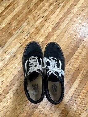 Vans Black and White Low-Top Skate Sneakers